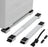Set 2 suporți cu role pentru mutat mobilier, metal, lungime reglabilă 43,4-69,3 cm, 24 roți, alb