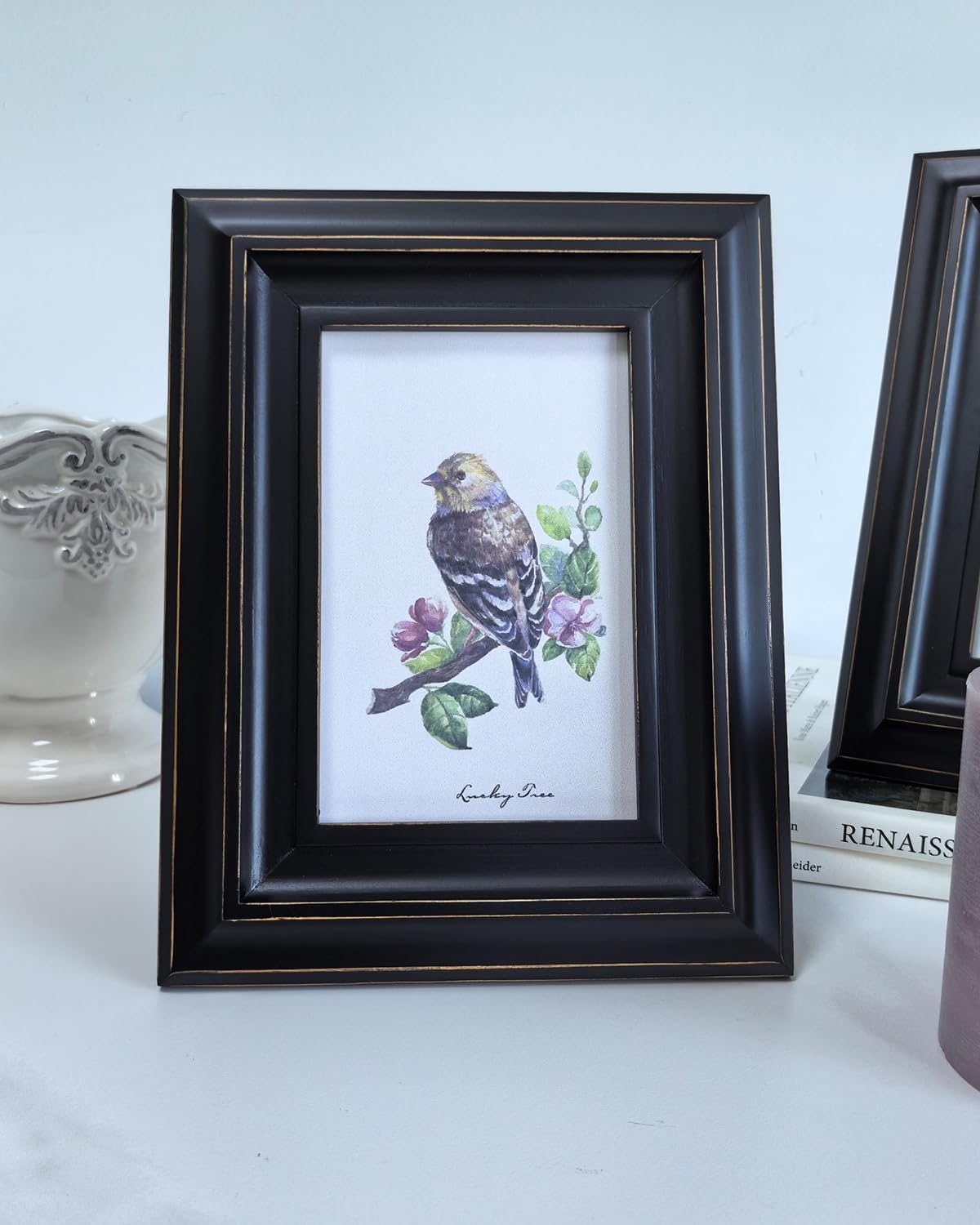 Vintage Picture Frame Made of Natural Solid Wood with Glass Picture Frame 10 x 15 cm
