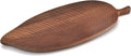 Tava servire decorativa din lemn de acacia 38 x 15 x 1,5 cm, model frunza