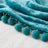 Pătură din fleece cu ciucuri, 170 x 210 cm, verde marin