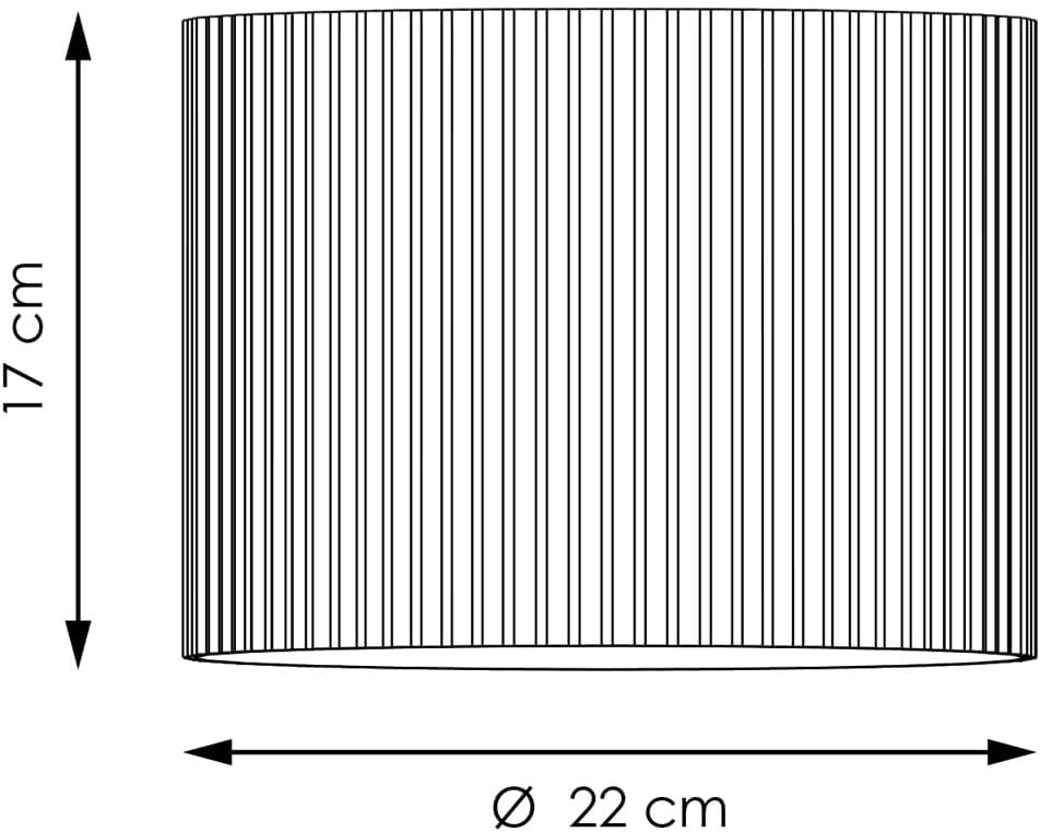 Plafonieră cilindrică, abajur din reiat, Ø 22 x 17 cm, soclu E27 pentru bec LED, negru