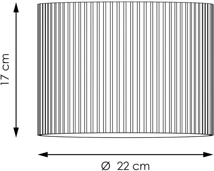 Plafonieră cilindrică, abajur din reiat, Ø 22 x 17 cm, soclu E27 pentru bec LED, negru