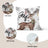 Set 4 huse perna 45 x 45 cm, patrate, fermoar invizibil, model Craciun verde si gri