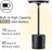 Set 2 lămpi LED de masă, 3 temperaturi de culoare, intensitate reglabilă, baterie 6000 mAh, IP54, negre