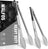 Set 2 clesti bucatarie din inox, 23 cm si 30,5 cm, cu blocare, maner silicon antiderapant