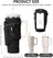 Water Bottle Carrier Bag for Stanley Cup 40oz, Water Bottle Holder with Phone Pocket,Adjustable Shoulder and Carabiner Clip,Stanley Cup Holder for Walking Hiking Camping Travelling (Black)