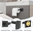 Suport hartie igienica pentru perete, inox 304, patrat, montaj orizontal si vertical, negru