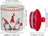 Set 2 borcane ceramice pentru biscuiți, cu capac, 14 x 10,2 x 10,2 cm, model de Crăciun