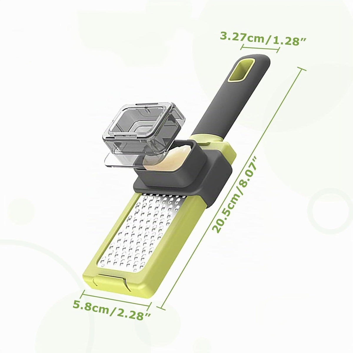 Răzătoare manuală pentru usturoi, inox si plastic alimentar, lavabilă