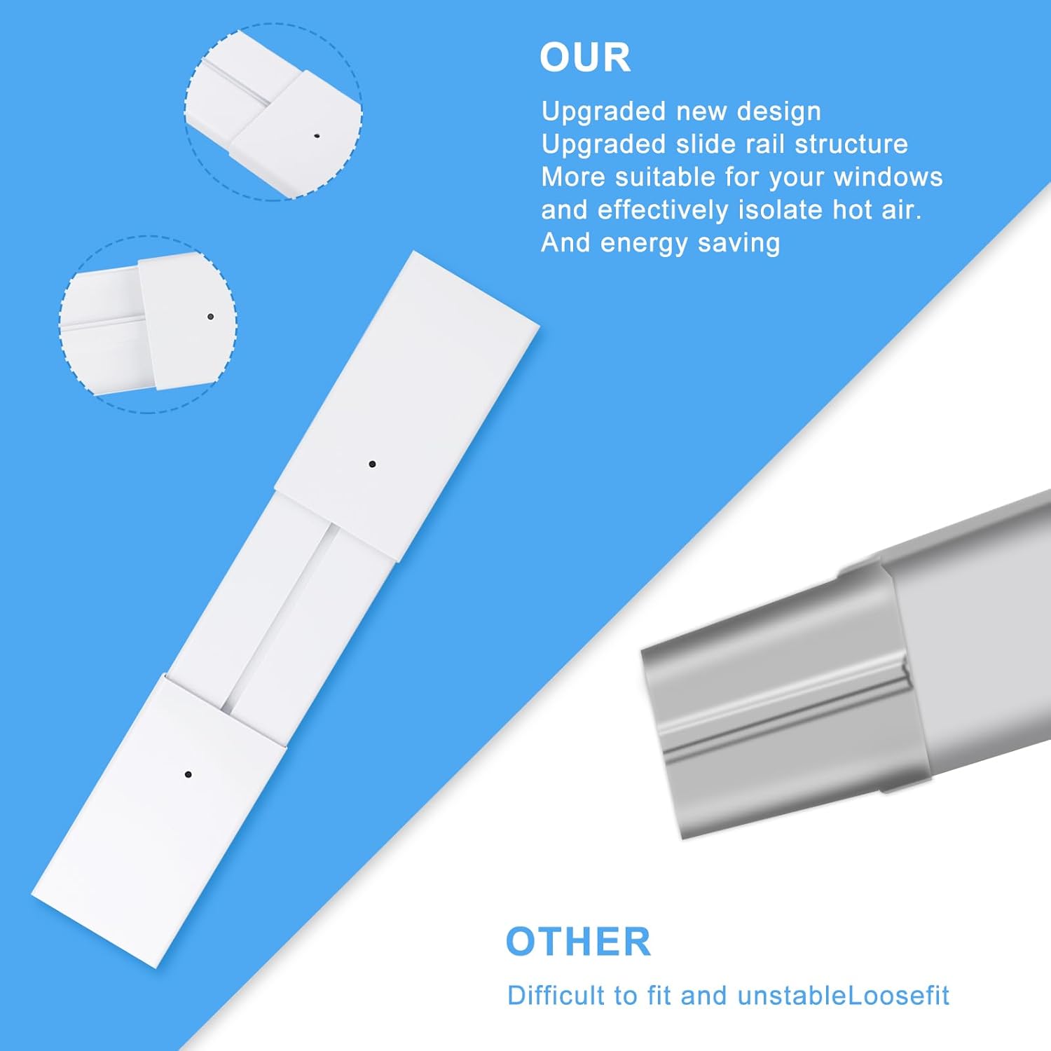 Kit de etanșare universal pentru aer condiționat portabil, pentru furtun de 13 cm, alb