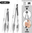 Set 2 clesti bucatarie din inox, 23 cm si 30,5 cm, cu blocare, maner silicon antiderapant