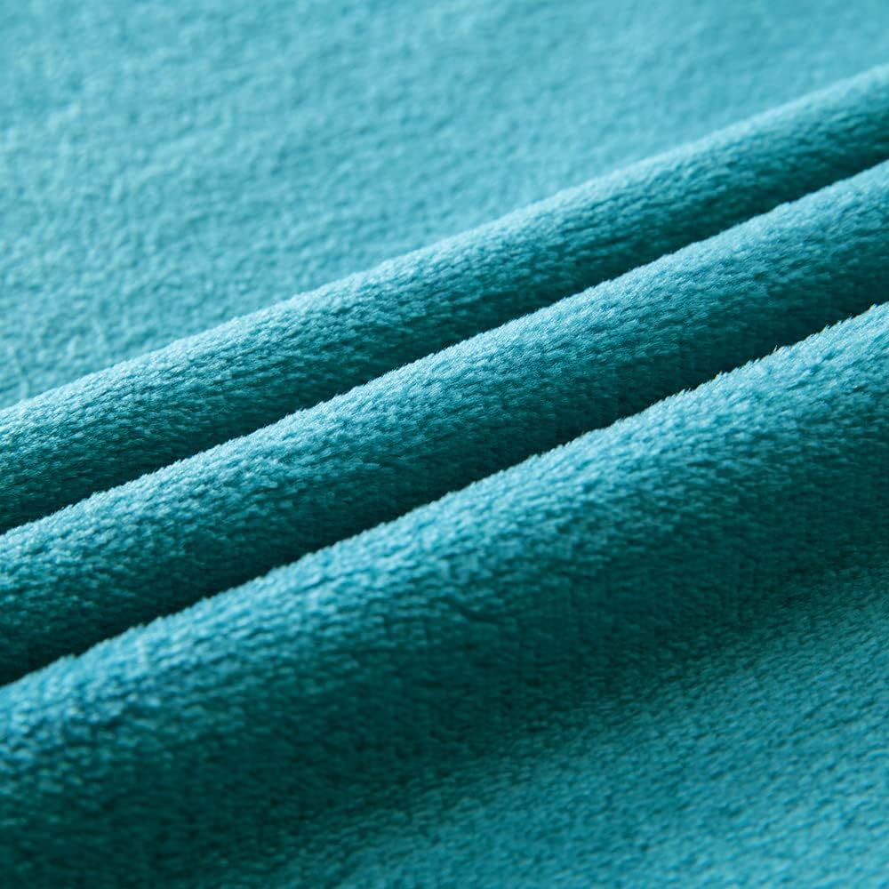 Pătură din fleece cu ciucuri, 170 x 210 cm, verde marin