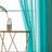 Set 2 perdele semi-transparente, 140 x 145 cm, cu rejansă tip tunel, turcoaz