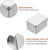 Set 6 cutii metalice cu capac, 107 x 70 x 60 mm, tabla cositorita, argintiu