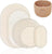 Set 5 baze pentru cos crosetat din lemn de tei, 15/20/25/30 cm, ovale si rotunde