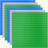 TINGLAND 6 Large Building Plates Compatible with Duplo, Green Blue Grey Base Plate, 25.5 x 25.5 cm Plate for Creative Preschool Toys
