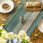 Artoid Mode Water Green Planks Antique Old Rustic Wood Summer Table Runner Spring Kitchen Table Decoration Indoor Holiday Party Decor 40 x 180 cm