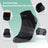 Set 8 sosete sport barbati din bumbac, scurte, talpa captusita si antiderapante, negru cu gri, 47-50