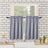 Set 2 perdele scurte, model în relief, 76 x 91 cm, rezistente la apă, gri
