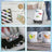 Set 64 stickere fluturi acuarela, detasabile, PVC, multicolor