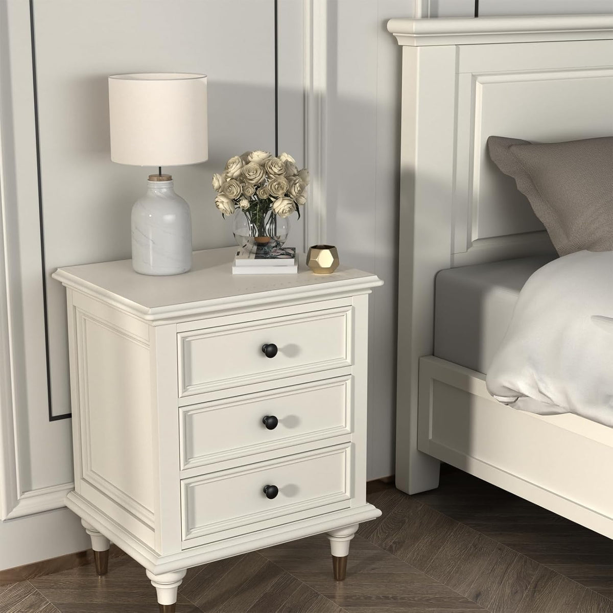 Set 20 butoni mobilier rotunzi, aliaj de zinc, 28 mm, cu șuruburi montaj incluse, negru