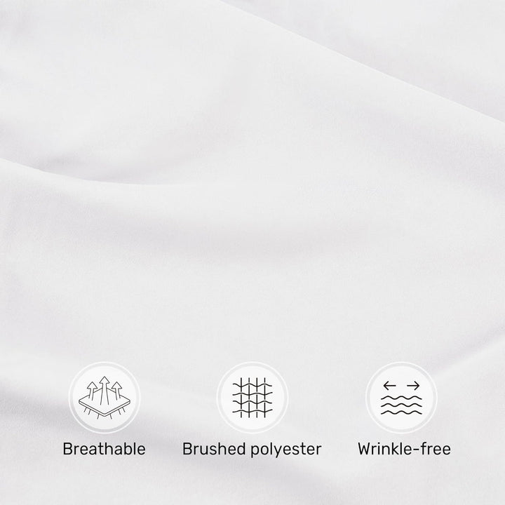 Cearsaf cu elastic din microfibra 90 x 190 cm, pentru saltele de pana la 25 cm, Oeko-Tex Standard 100, alb