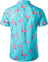 JOGAL Men's Christmas Shirt Funky Short Sleeve Christmas Hawaiian Shirt Button Down Santa Print Casual Shirt