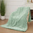 Enyhom Cuddly Fleece Blanket 228 x 228 cm, Double-Sided Soft Fluffy Sofa Blanket, Warm Plush Jacquard Blanket for Couch, Room, Decoration, Living Cuddly Blankets, Green