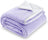 Patura sherpa reversibila cu textura tip fagure, fleece, 220 x 240 cm, mov