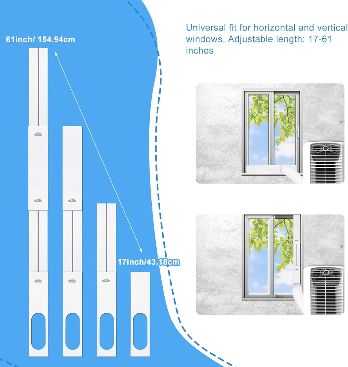 Kit de etanșare universal pentru aer condiționat portabil, pentru furtun de 13 cm, alb