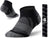 Set 8 sosete sport barbati din bumbac, scurte, talpa captusita si antiderapante, negru cu gri, 47-50