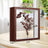 Set 2 rame foto 3D pătrate 22 x 22 cm, lemn si placă acrilică transparentă, adâncime 4 cm