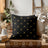 Set 2 fețe de pernă decorative, 55 x 55 cm, fermoar ascuns, negru