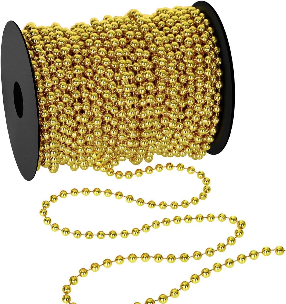 Ghirlanda cu margele, 10 m, perle artificiale 8 mm, pentru brad si decoratiuni