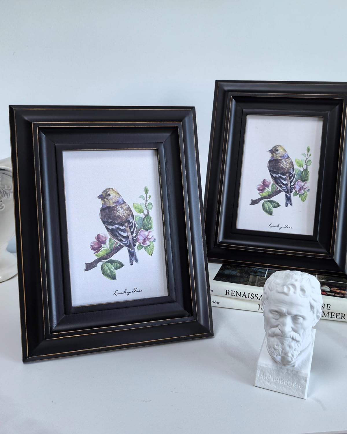 Vintage Picture Frame Made of Natural Solid Wood with Glass Picture Frame 10 x 15 cm
