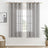 Set 2 perdele voal, transparente, cu inele, 140 x 160 cm, gri deschis