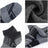 Set 8 sosete sport barbati din bumbac, scurte, talpa captusita si antiderapante, negru cu gri, 47-50