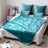 Pătură din fleece cu ciucuri, 170 x 210 cm, verde marin