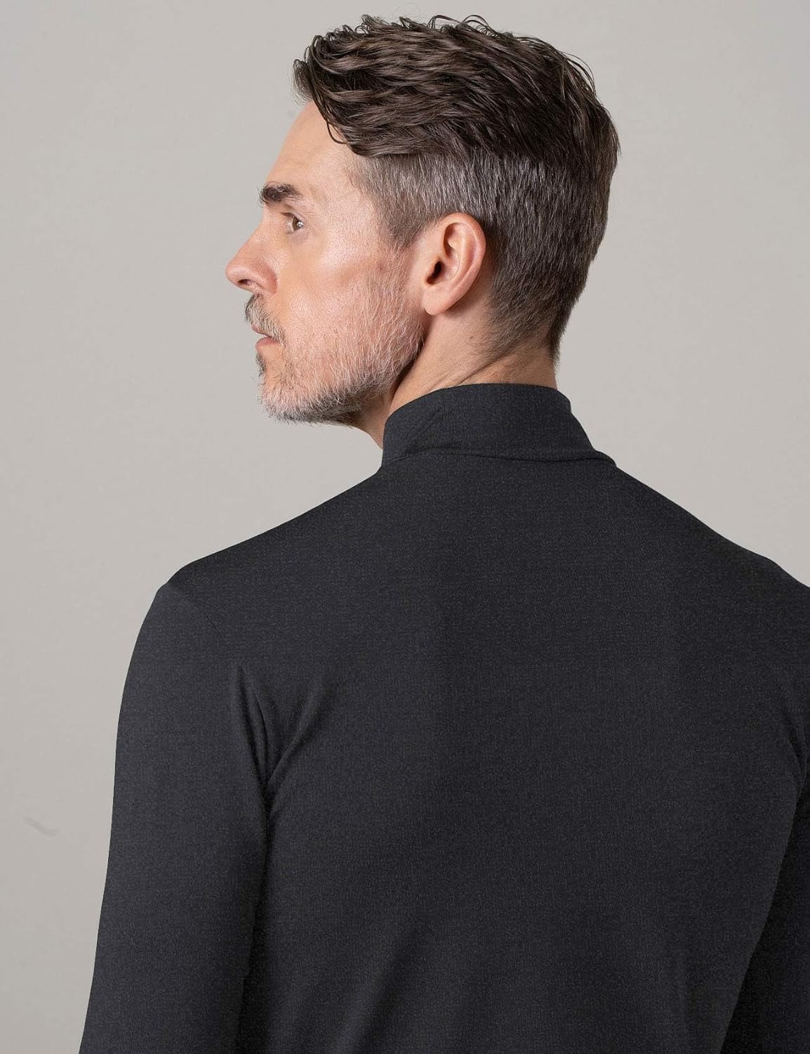 LAPASA Men's Stand-Up Collar Thermal Undershirt, Inner Fleece Thermal Underwear, Long-Sleeved Thermal Shirt, Functional Underwear Top (M102 Warm/M123 Warmer/M132 Extra Warm)