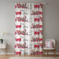 Train Curtain with Rod Pocket, Cartoon Train Rails, Pencil Pleat Curtains, Blackout Privacy Screen, Window Curtains for Children, Bedroom, Living Room, Playroom, 1 Panel, 107 x 160 cm