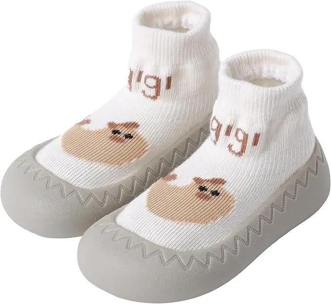 Pantofi tip șosetă pentru bebeluși, talpă moale din cauciuc, antiderapanți și respirabili, slip-on, unisex, 12-18 luni