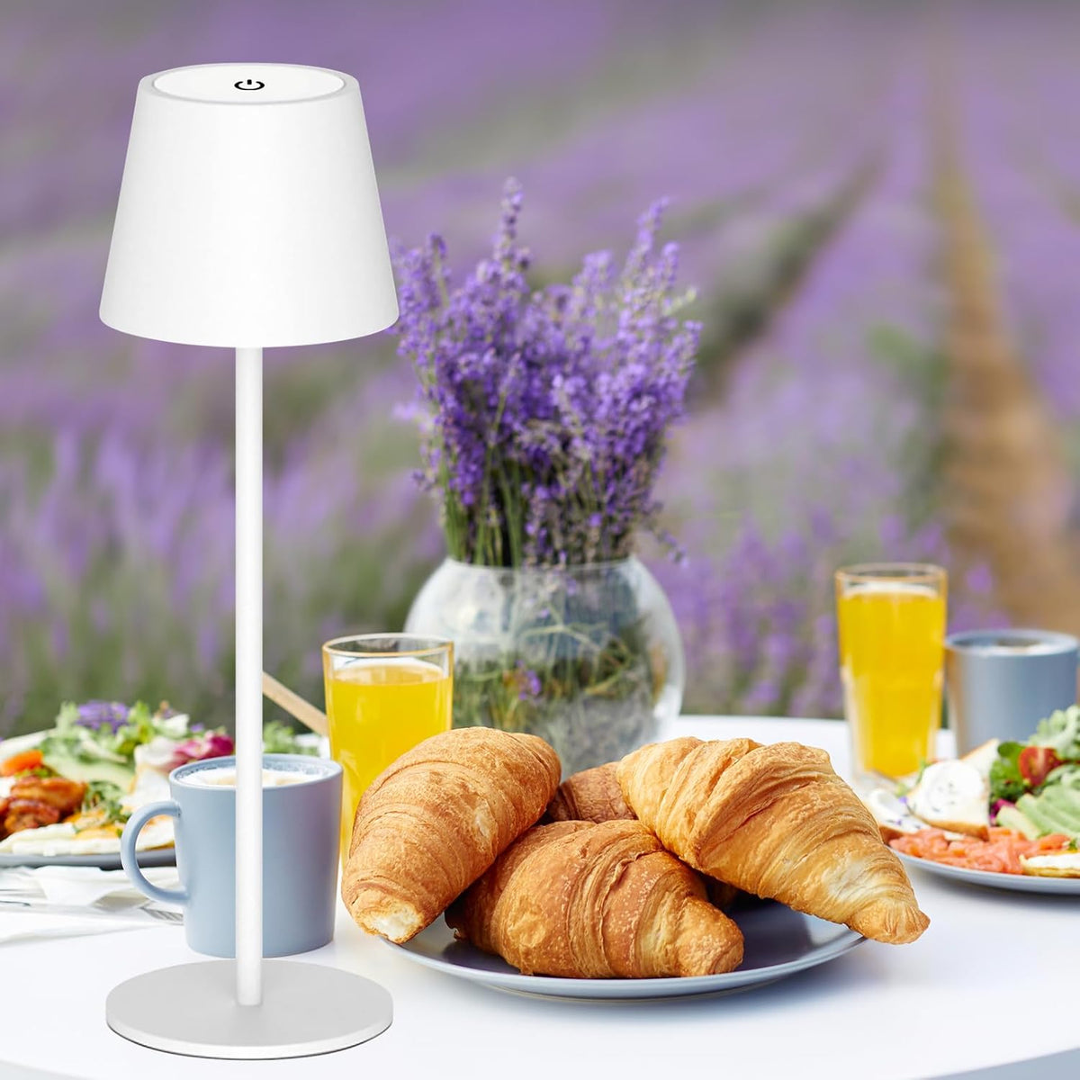 Lampă de masă LED reîncărcabilă, 200 lm, 3 temperaturi de culoare 3000K/4000K/5000K, reglabilă tactil, IP44