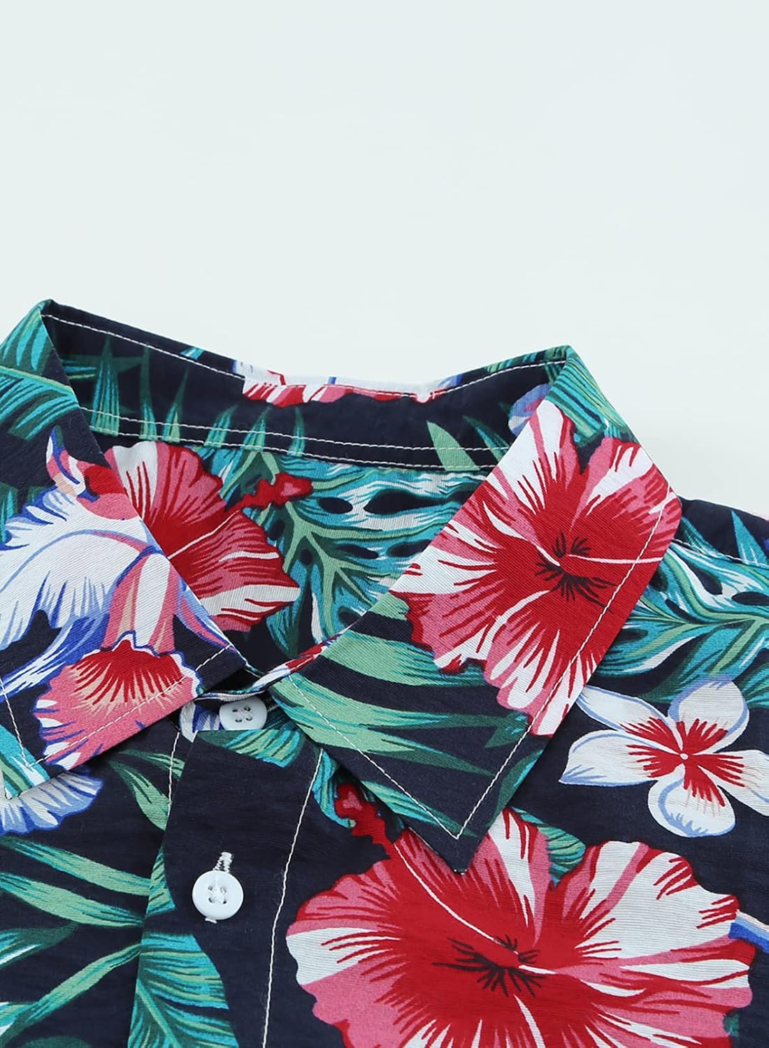 Meilicloth Men's Hawaiian Shirt Short Sleeve Funky Casual Button Down Beach Hawaiian-Print Black Flamingo, A Black Flamingo, M