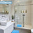 Covoraș de duș pătrat, 48 x 48 cm, din PVC, cu ventuze și orificii de drenaj, albastru marin