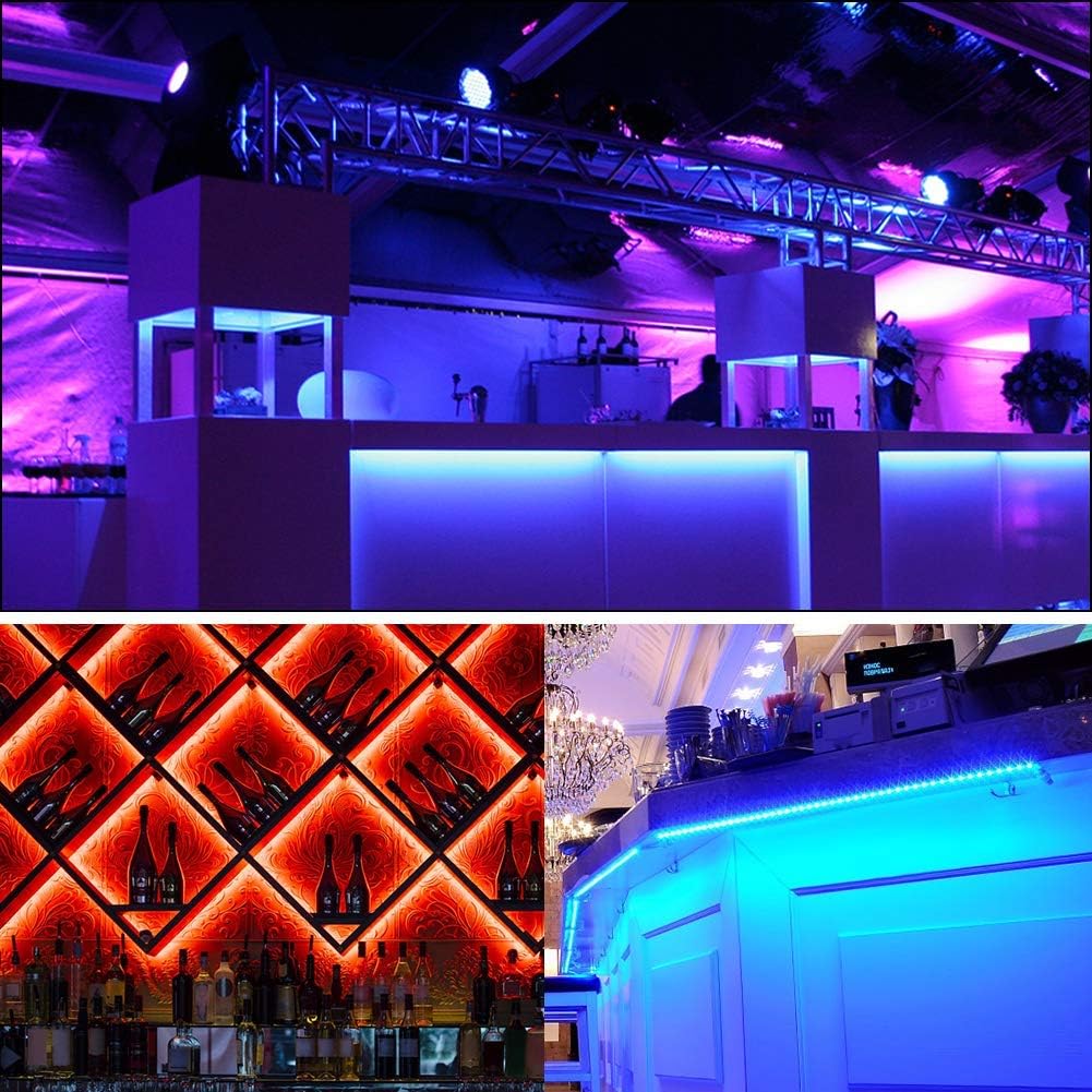 Set 2 benzi LED RGB, 2 x 2 m, 120 LED, IP65, cu baterii