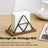 Suport servetele lemn si metal, 17 x 12,7 x 8,5 cm, design triunghiular, negru