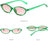 Retro Oval Rectangular Sunglasses for Men and Women, Classic Vintage Glasses, UV400 Protection, Green/Pink+Black/Blue
