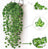 Set 4 ghirlande iedera artificiala 2 m, 20 LED, verde