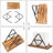 Suport servetele lemn si metal, 17 x 12,7 x 8,5 cm, design triunghiular, negru