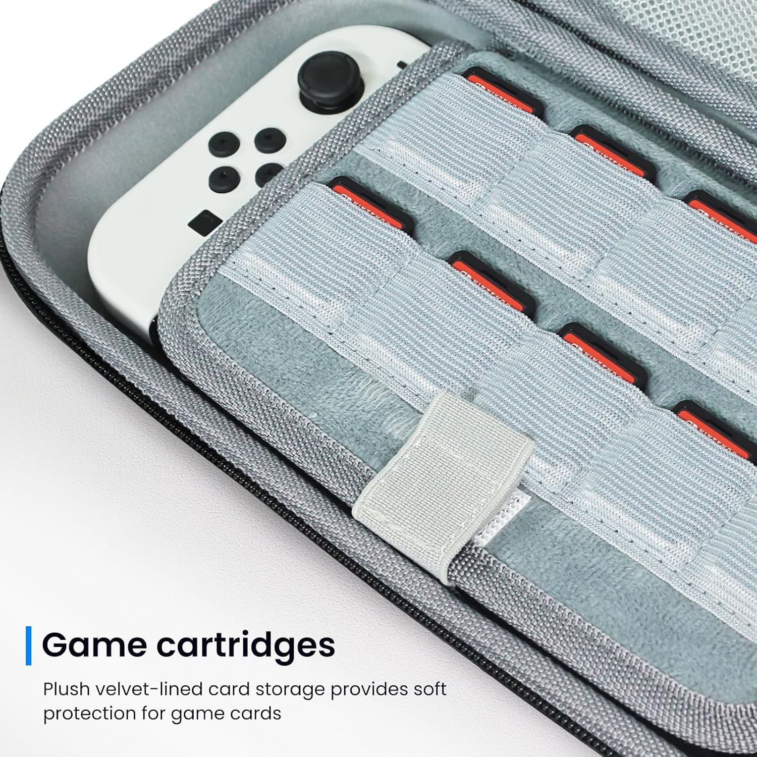 Husă de transport pentru consolă, compatibilă cu Nintendo Switch 2, 10 sloturi pentru jocuri, carcasă rigidă, negru